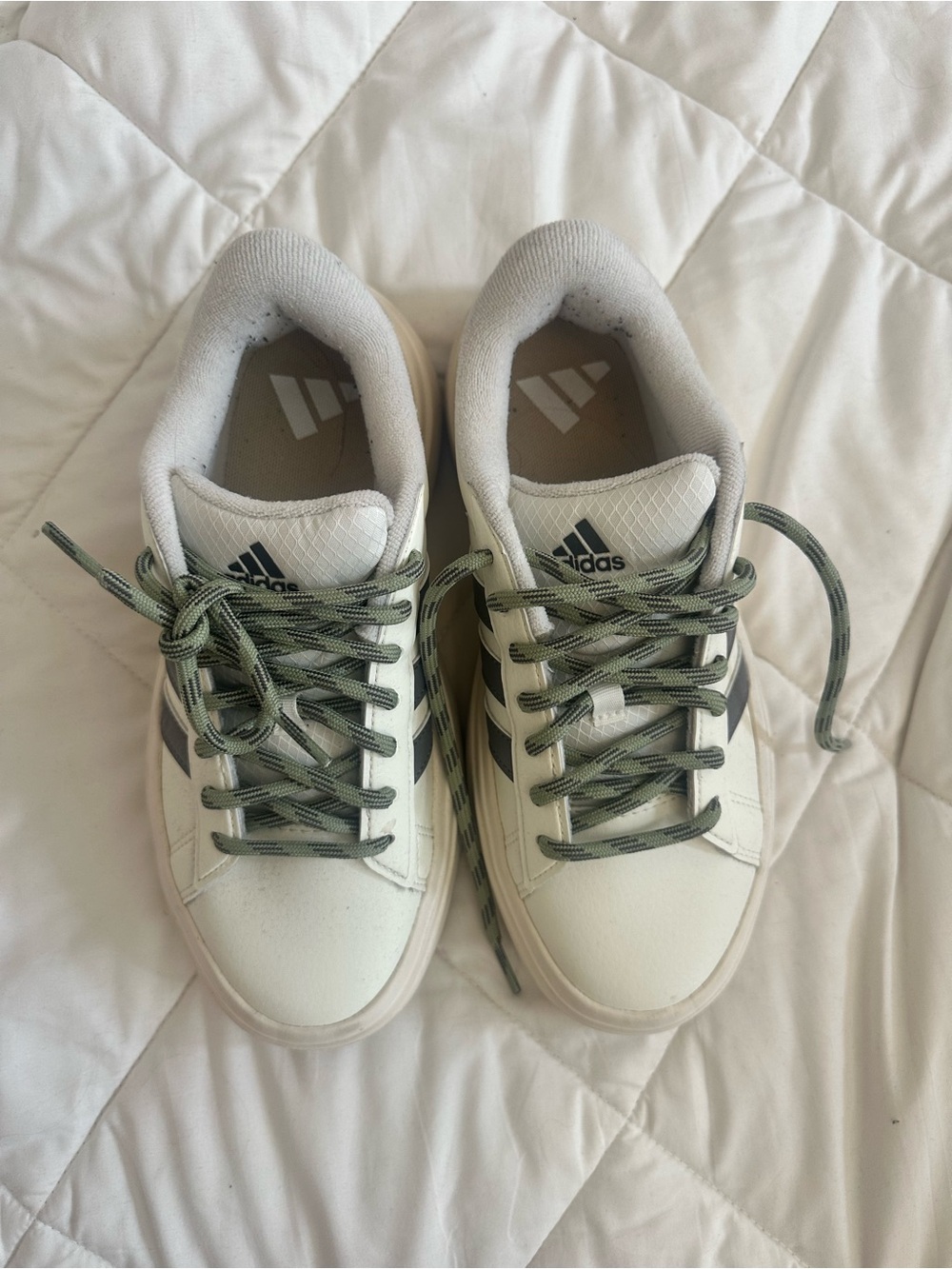 adidas Womens Grand Court Platform Sneakers Shoes Casual - Picture 3 of 5
